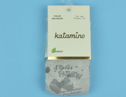 Сив  бамбуков чорапогащник   "Katamino"