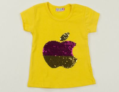 Тениска ябълка обръщащи се пайети  