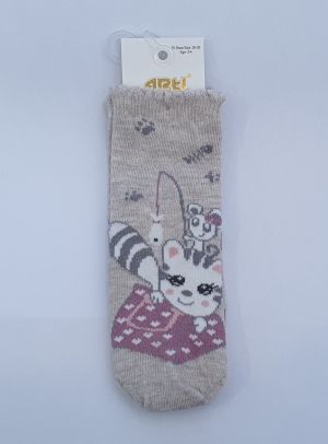 Бежови чорапи коте "Arti"