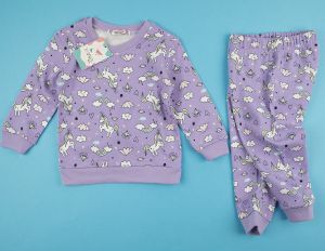 Лилава пижама еднорози от 9 до 36м.
